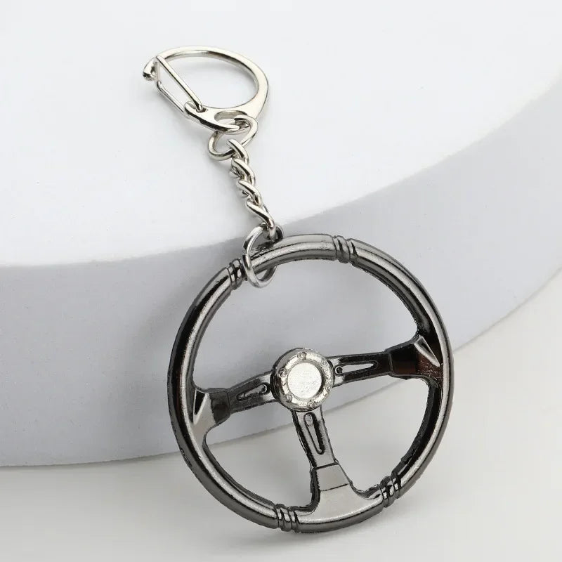 Gear Head Car Keychain with Speedbox Pendant Design