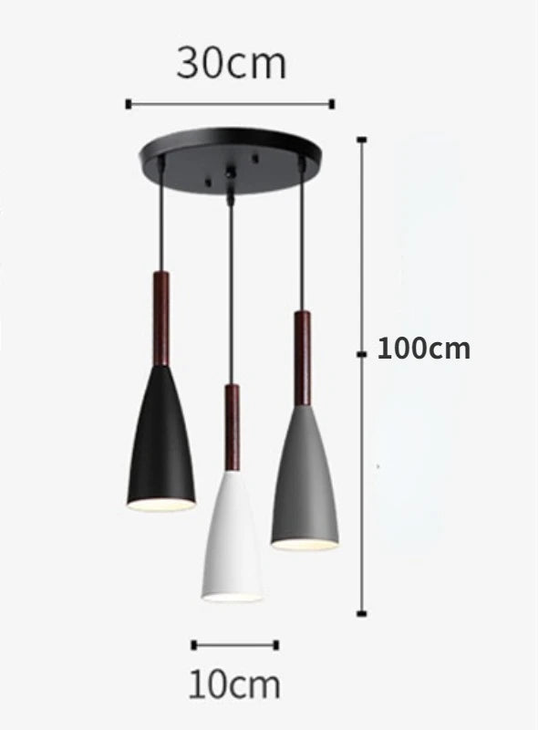 Modern 3-Head Nordic Pendant Light Fixture