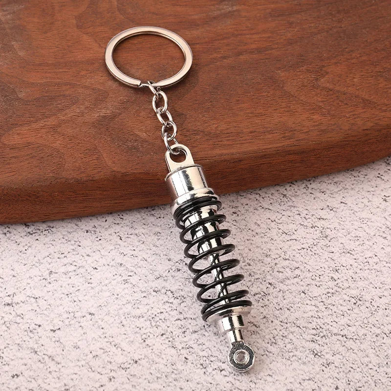 Gear Head Car Keychain with Speedbox Pendant Design