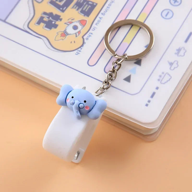 Mini Cartoon Stapler Keychain - Cute Animal Desk Accessory