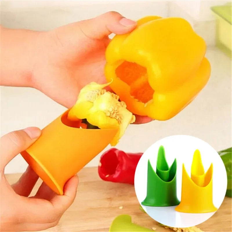2-in-1 Pepper Corer and Chili Seed Remover Tool