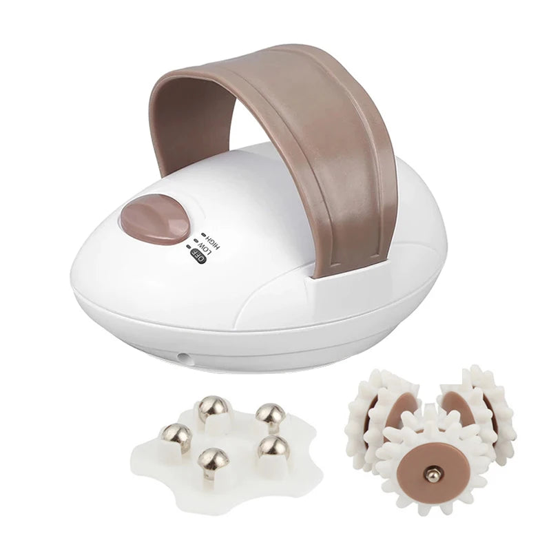 3D Electric Roller Body Massager - White EU Plug