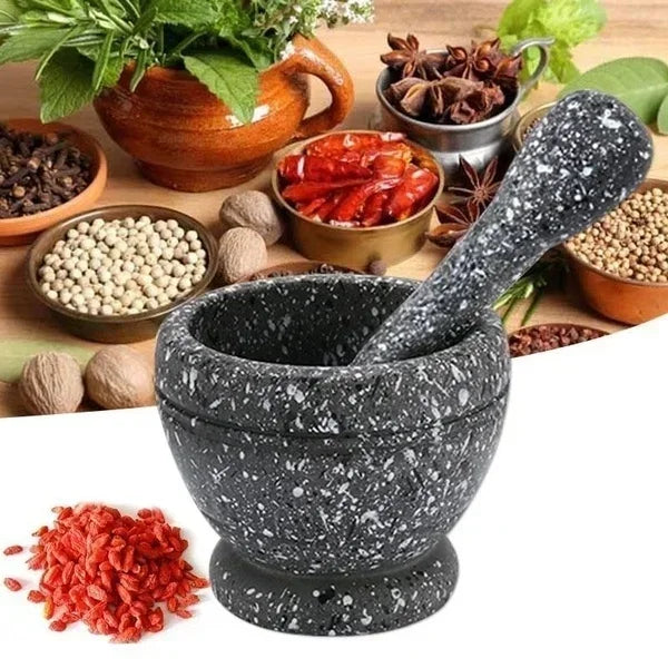 Resin Mortar and Pestle Set for Garlic, Herbs, and Spices