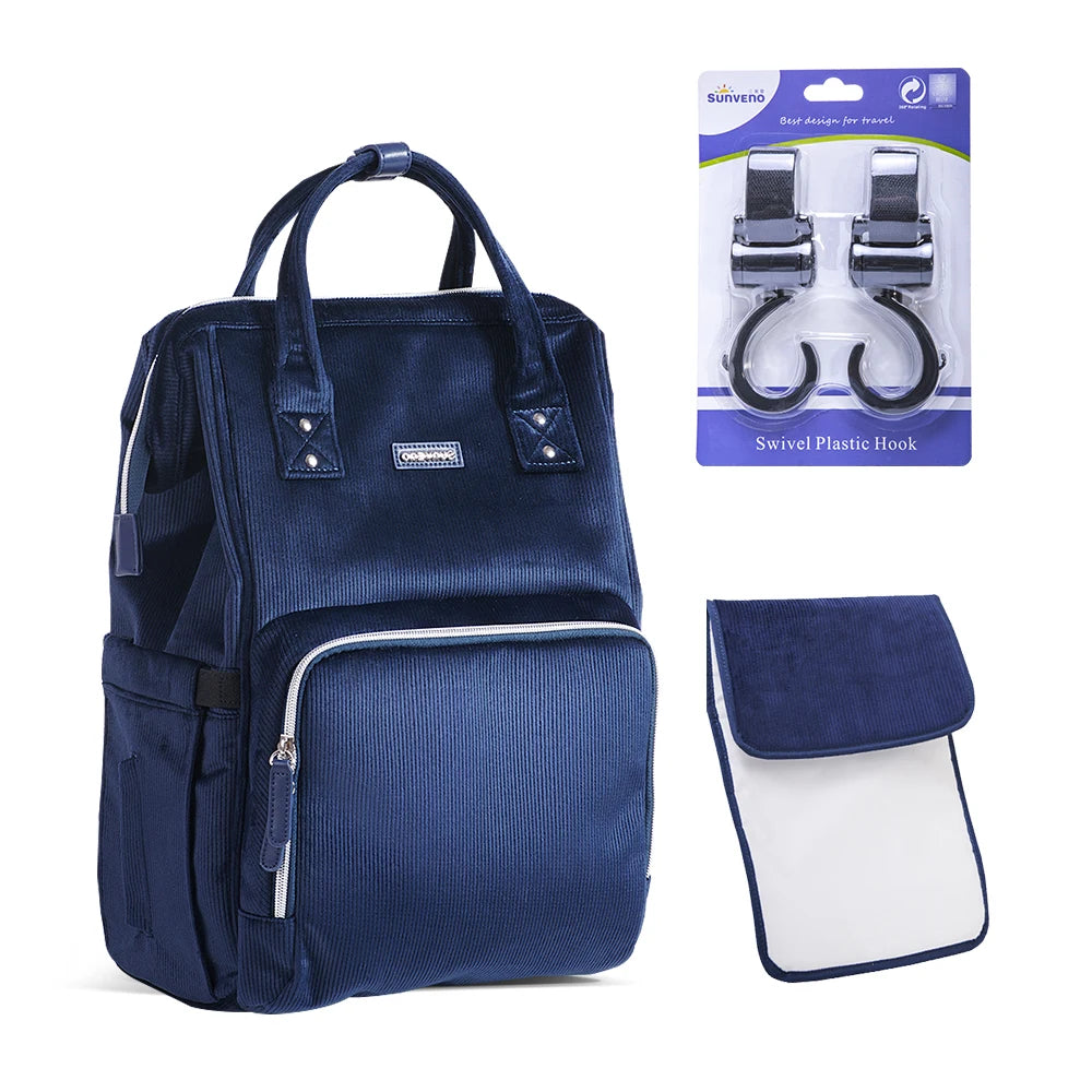Travel Diaper Bag Backpack - Large Mommy Organizer with Zipper