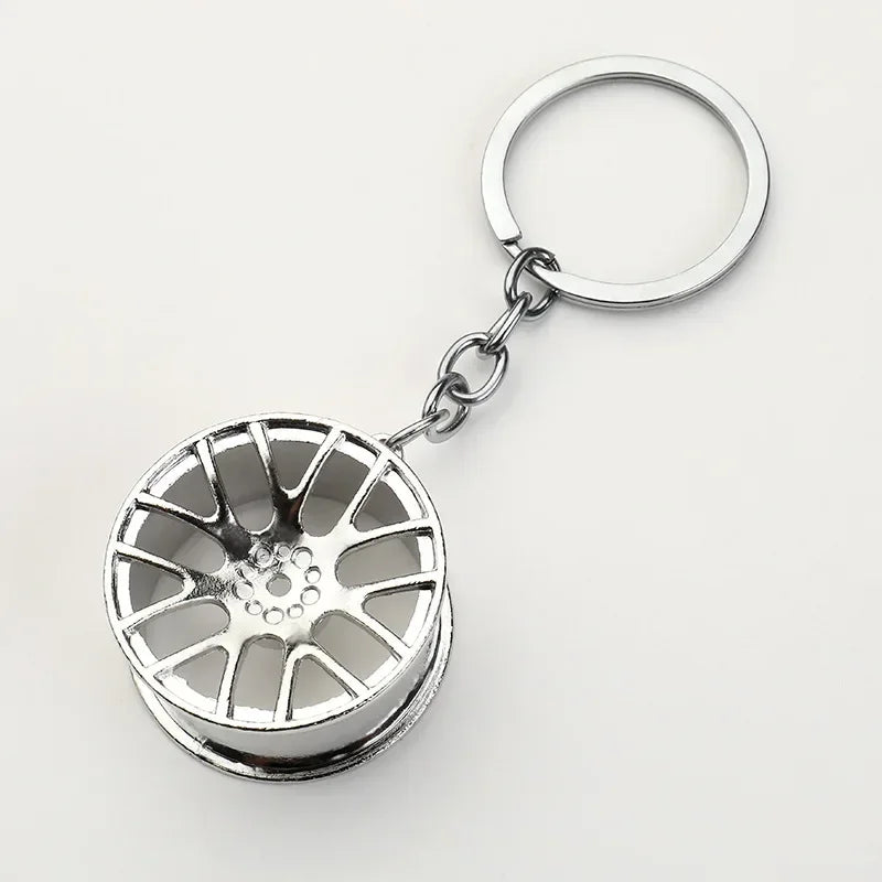 Gear Head Car Keychain with Speedbox Pendant Design