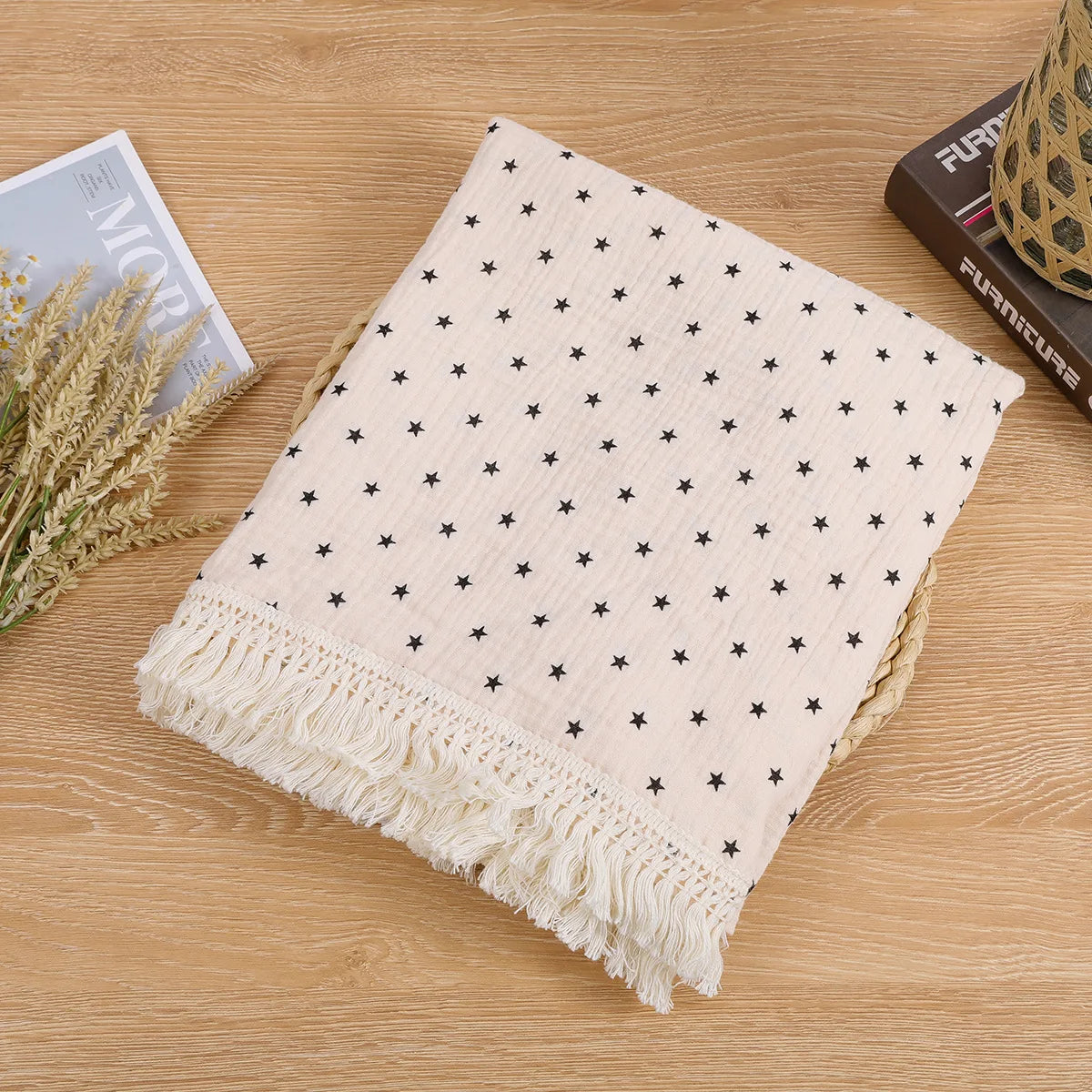Cute Bear Cotton Baby Swaddle Blanket - Soft Newborn Muslin Wrap