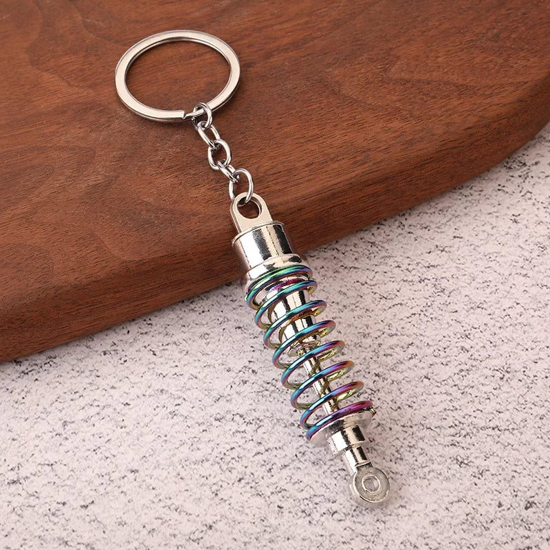 Gear Head Car Keychain with Speedbox Pendant Design