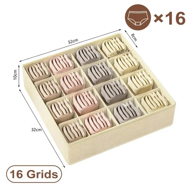 Foldable Underwear, Bra, and Sock Drawer Organizer Box