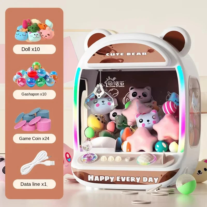 Mini Claw Crane Machine Toy - DIY Coin Operated Doll Game