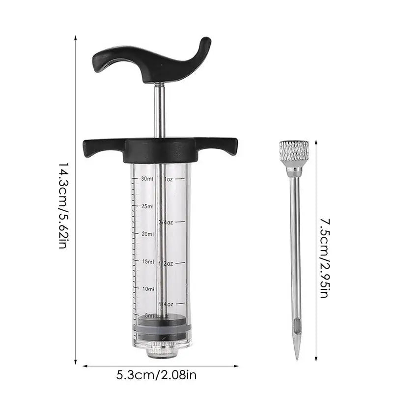 BBQ Meat Marinade Injector Syringe with Stainless Steel Needle