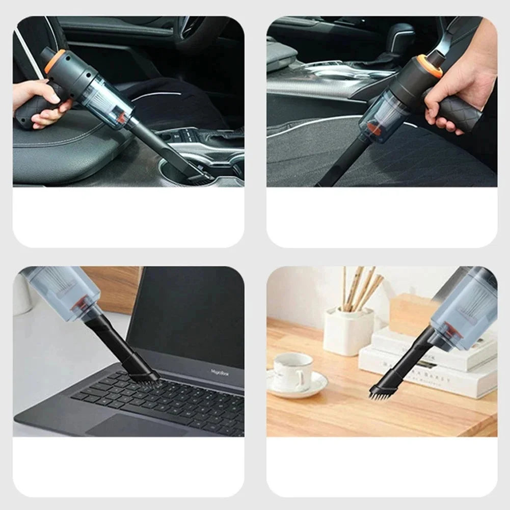 Portable Wireless Car Vacuum Cleaner - 6000PA Black