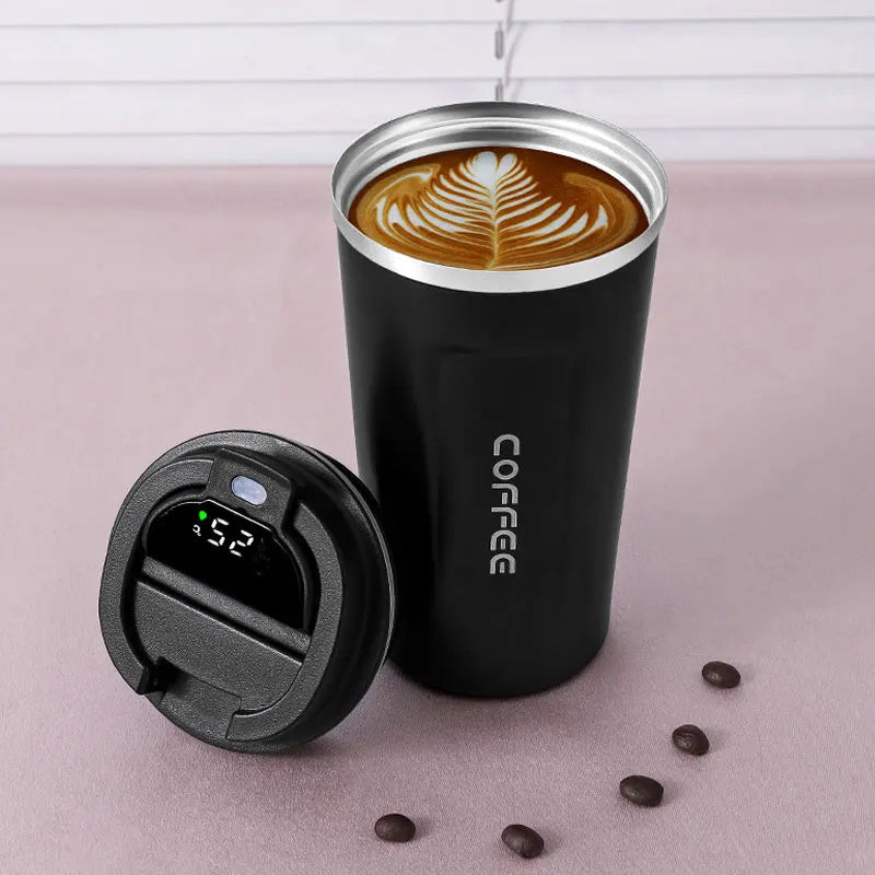 Smart Stainless Steel Travel Tumbler - Temperature Display Thermos Cup