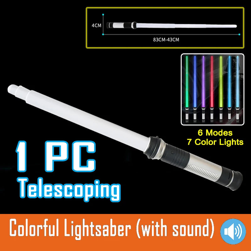 RGB Light Saber Toy - 7 Color Flashing Laser Sword Gift