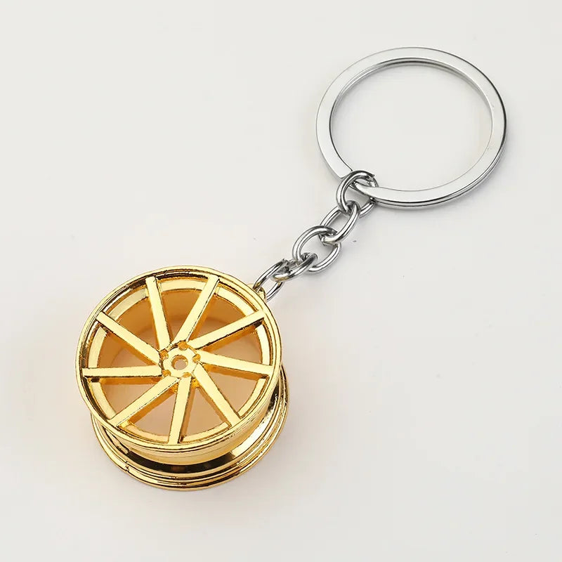 Gear Head Car Keychain with Speedbox Pendant Design