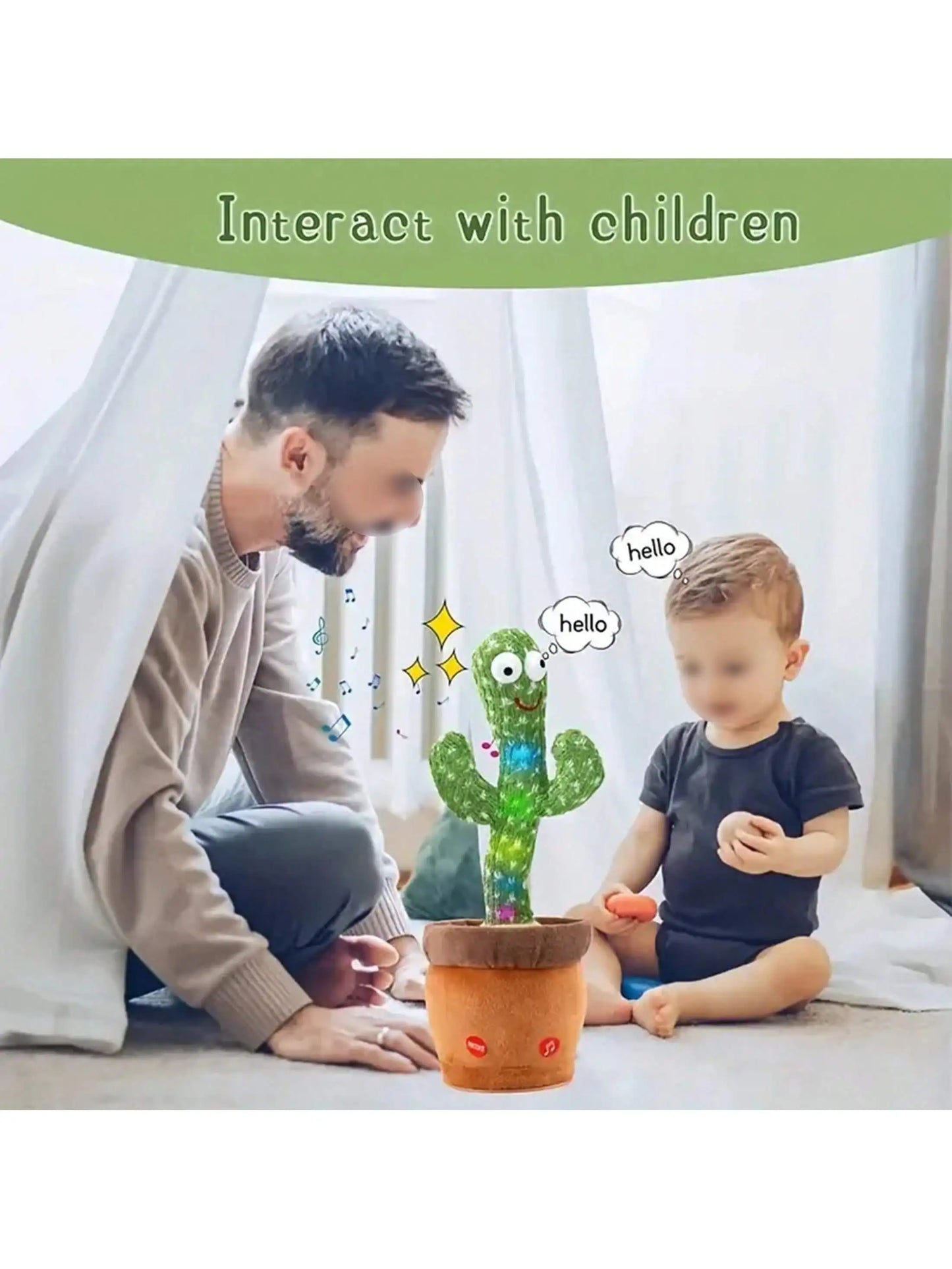 Dancing Talking Cactus Toy - Singing Recording Mimic Plush