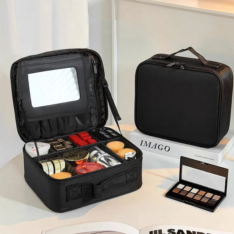 Waterproof Travel Makeup Case - Zipper Cosmetic Organizer Bag