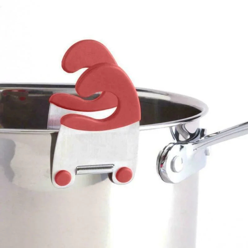 Anti-Scald Silicone Pot Clip and Spoon Holder