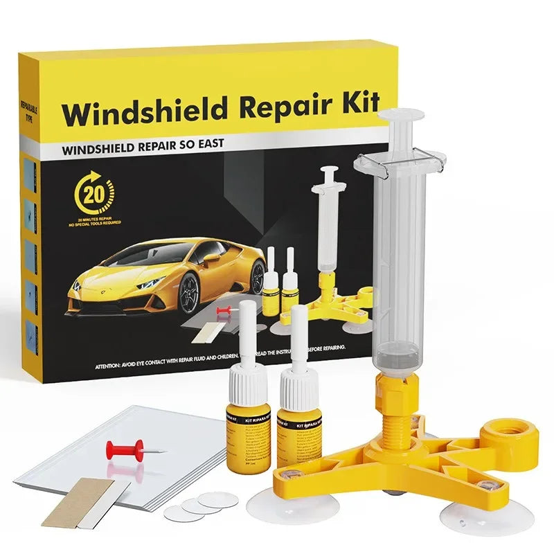 Windshield Crack Repair Kit - DIY Glass Cure Glue