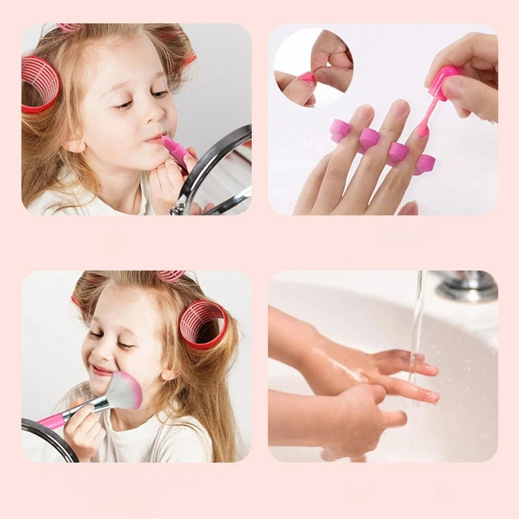 Children Pretend Makeup Play Box - Princess Cosmetic Toy Set