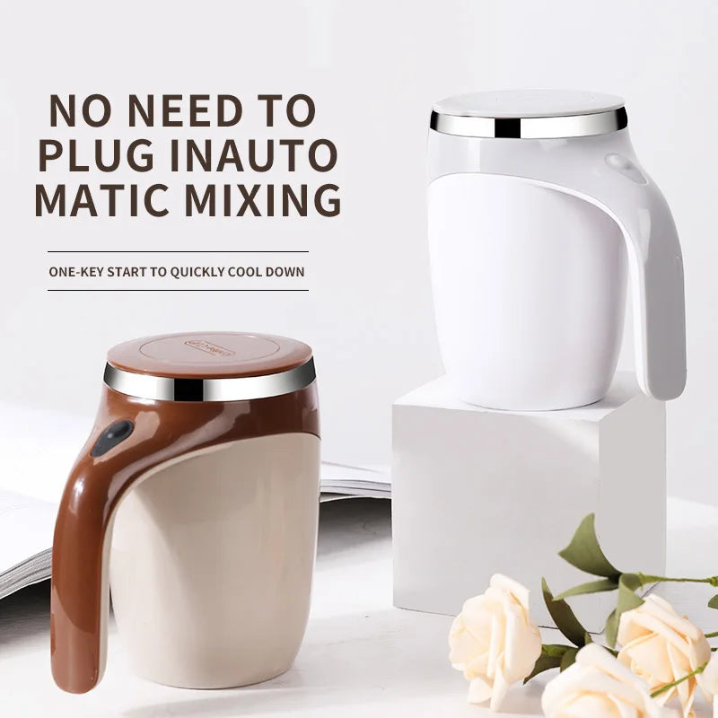 Rechargeable Automatic Stirring Coffee Mug with Lid