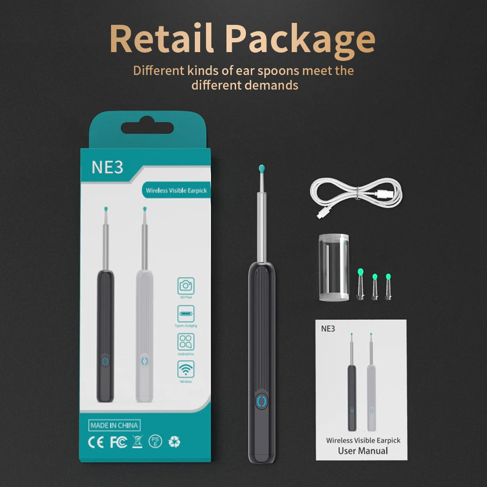 NATFIRE NE3 Wireless Ear Cleaner with Camera and LED