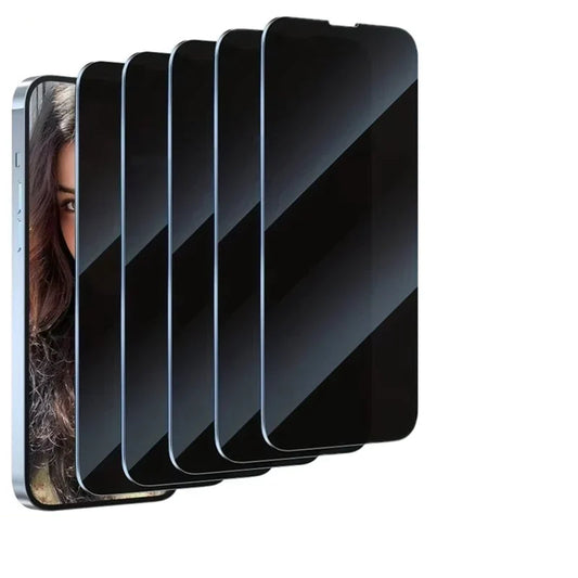 5 Pack Privacy Screen Protectors - Full Cover Anti-Spy iPhone Glass