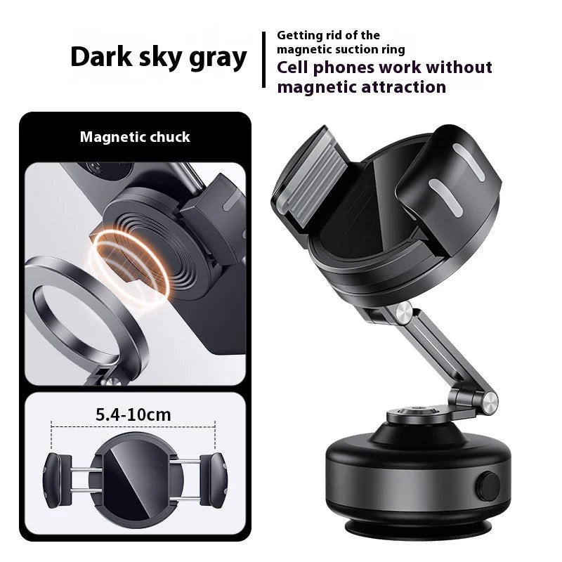 Magnetic Vacuum Car Phone Mount - Foldable 360 Degree Holder