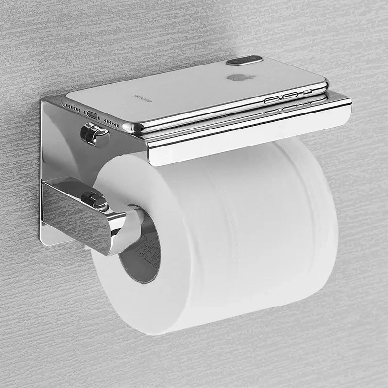 Stainless Steel No-Drill Bathroom Paper Holder