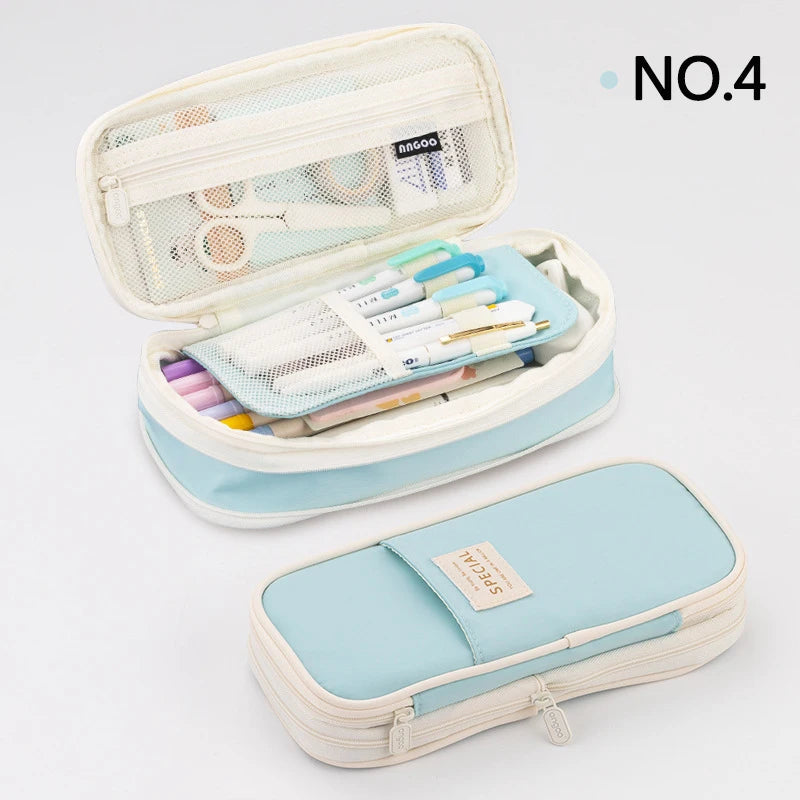 Large Double-Layer Fabric Pencil Case - CPC Safe Material