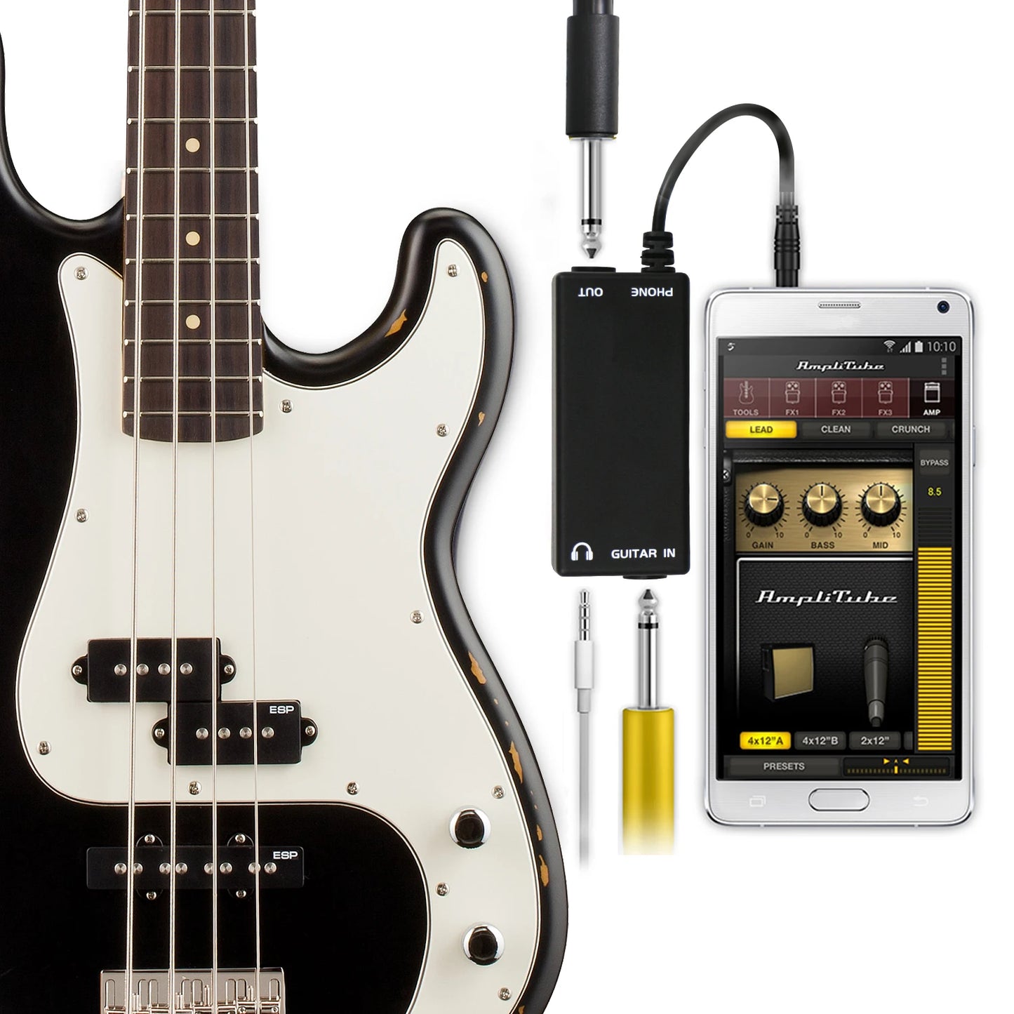 Lanlison Guitar Effects Interface Adapter for iPhone Recording