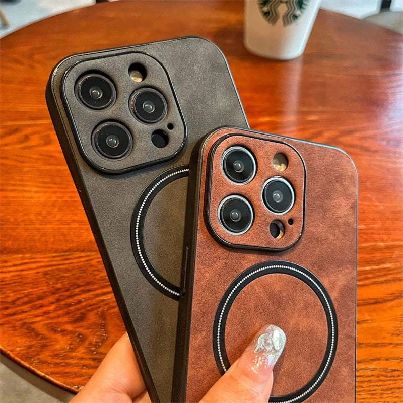 Magnetic Wireless Charging iPhone Case - Shockproof Bumper Cover