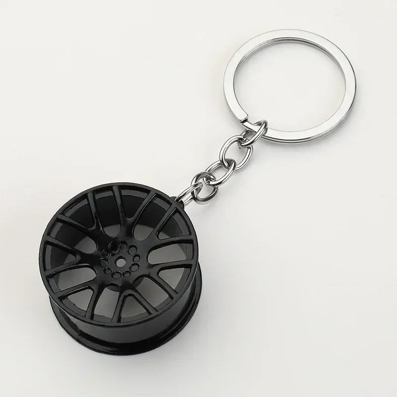 Gear Head Car Keychain with Speedbox Pendant Design