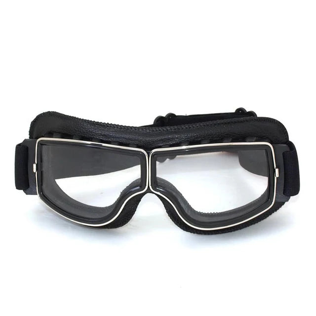 Retro Windproof Motorcycle Helmet Glasses - Brown