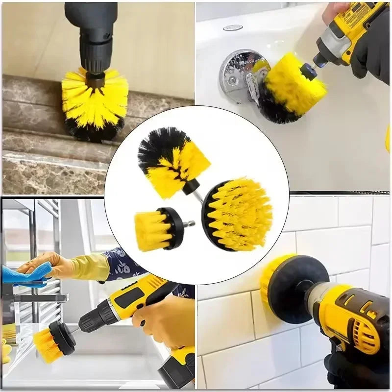 Drill Scrubber Brush Kit for Carpet, Glass, Car and Tires