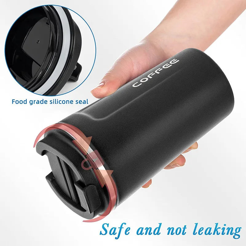 Smart Stainless Steel Travel Tumbler - Temperature Display Thermos Cup