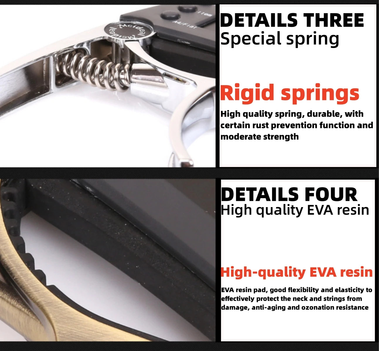 2-in-1 Guitar Tuner Capo - LED Display Accessory for Strings