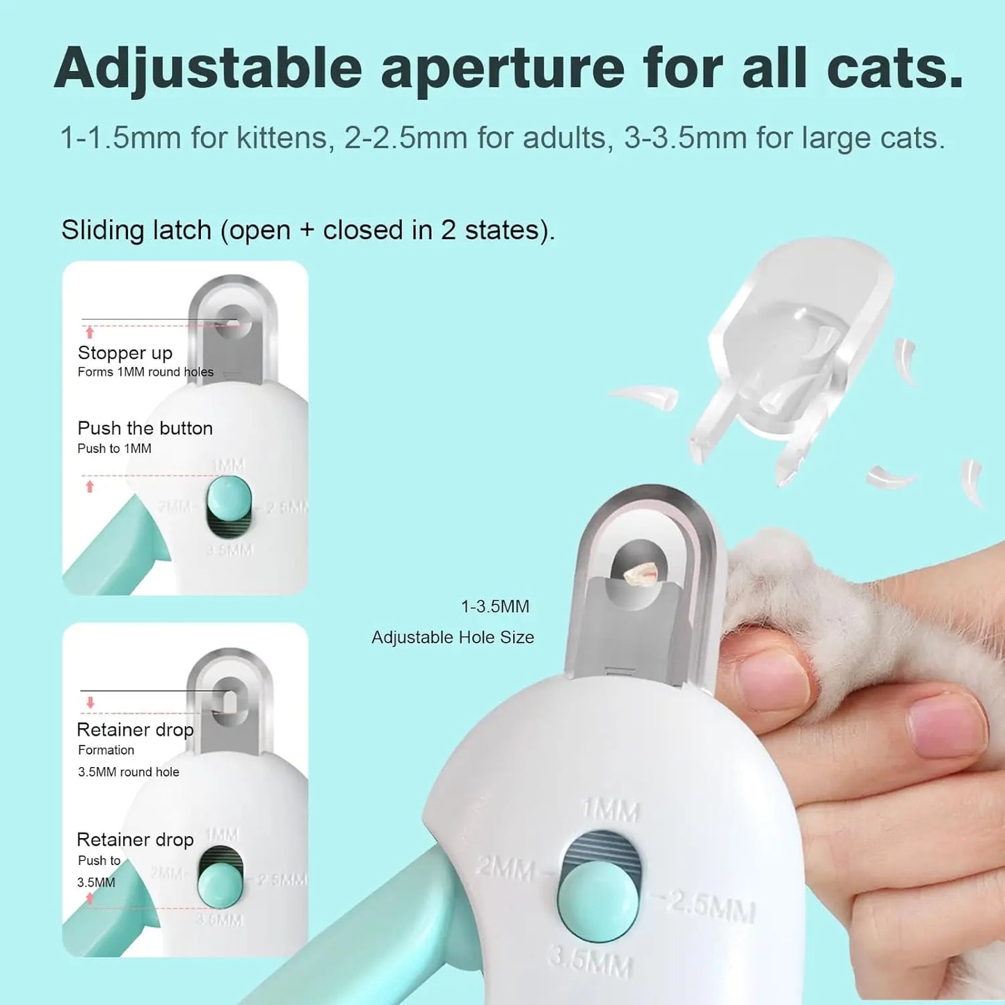 Adjustable Pet Nail Clippers for Cats and Dogs