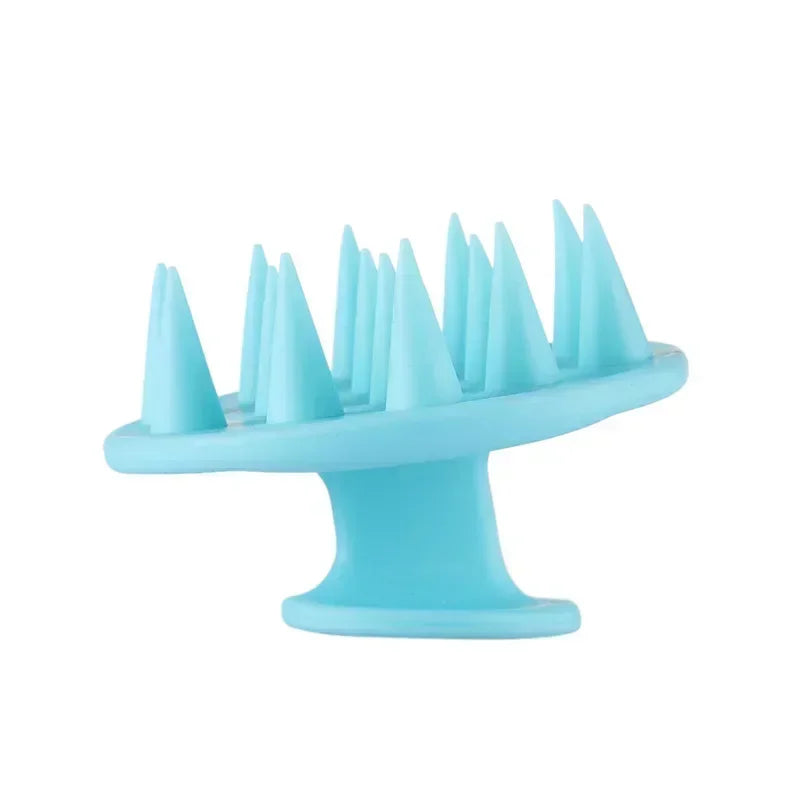 Silicone Shampoo Scalp Massage Brush - Pink Flower