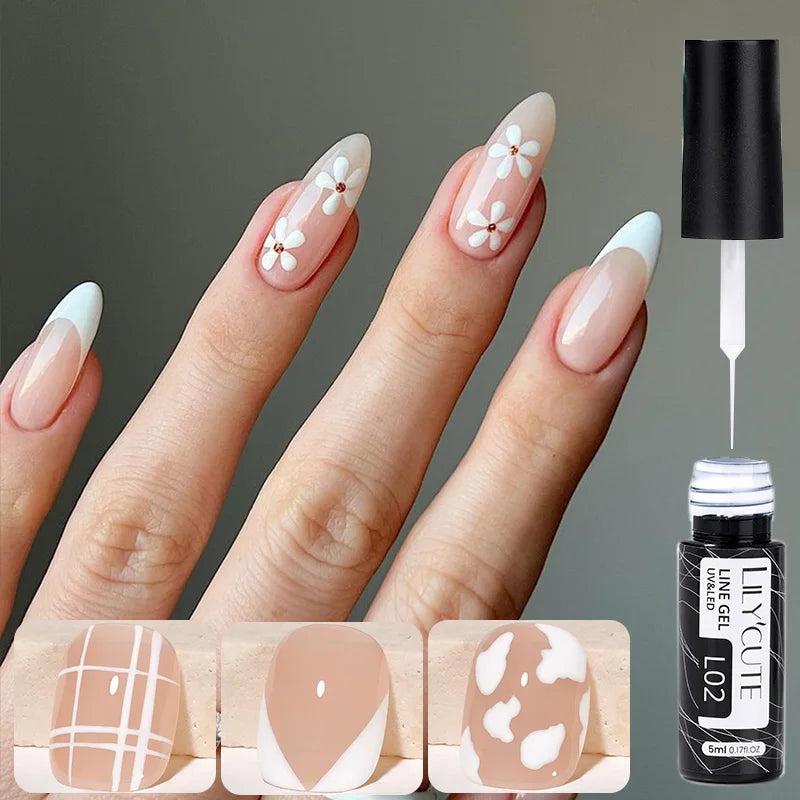 LILYCUTE Reflective Glitter Liner Nail Gel - 5ml