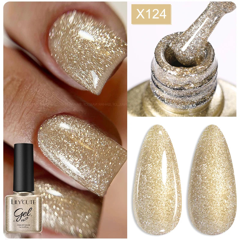 LILYCUTE Reflective Glitter Liner Nail Gel - 5ml