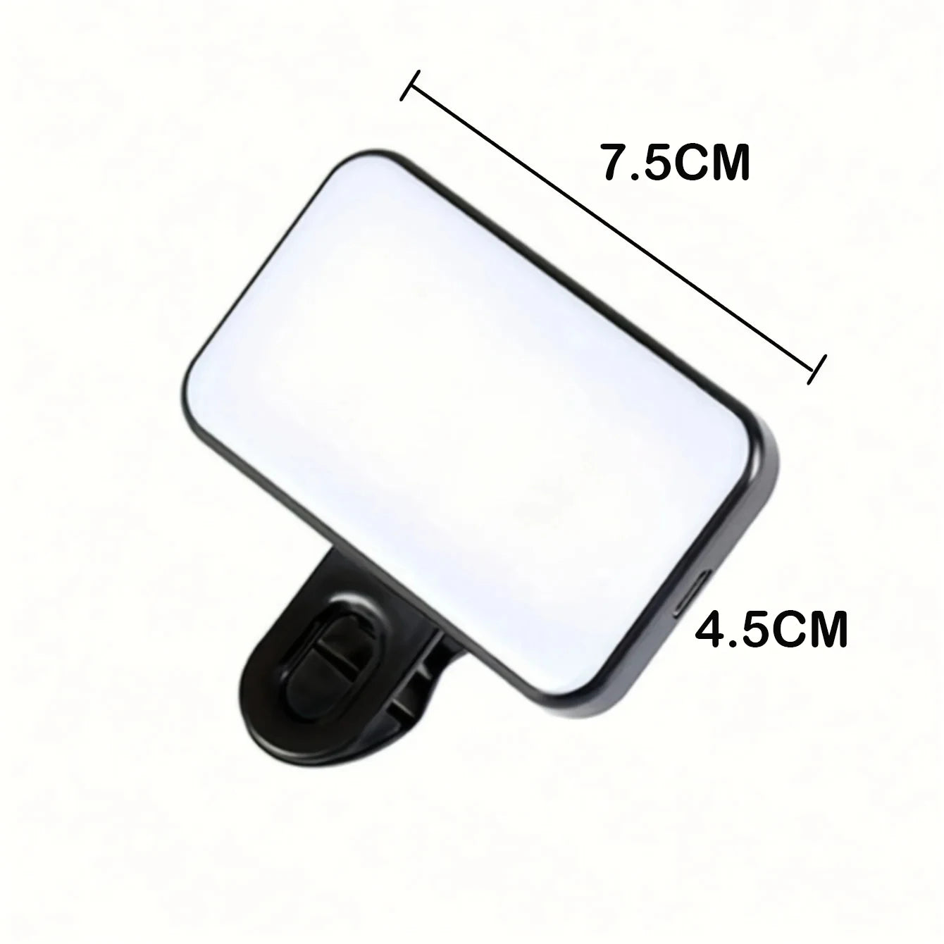 Portable Mini Selfie Fill Light - Rechargeable Clip-On Phone Light