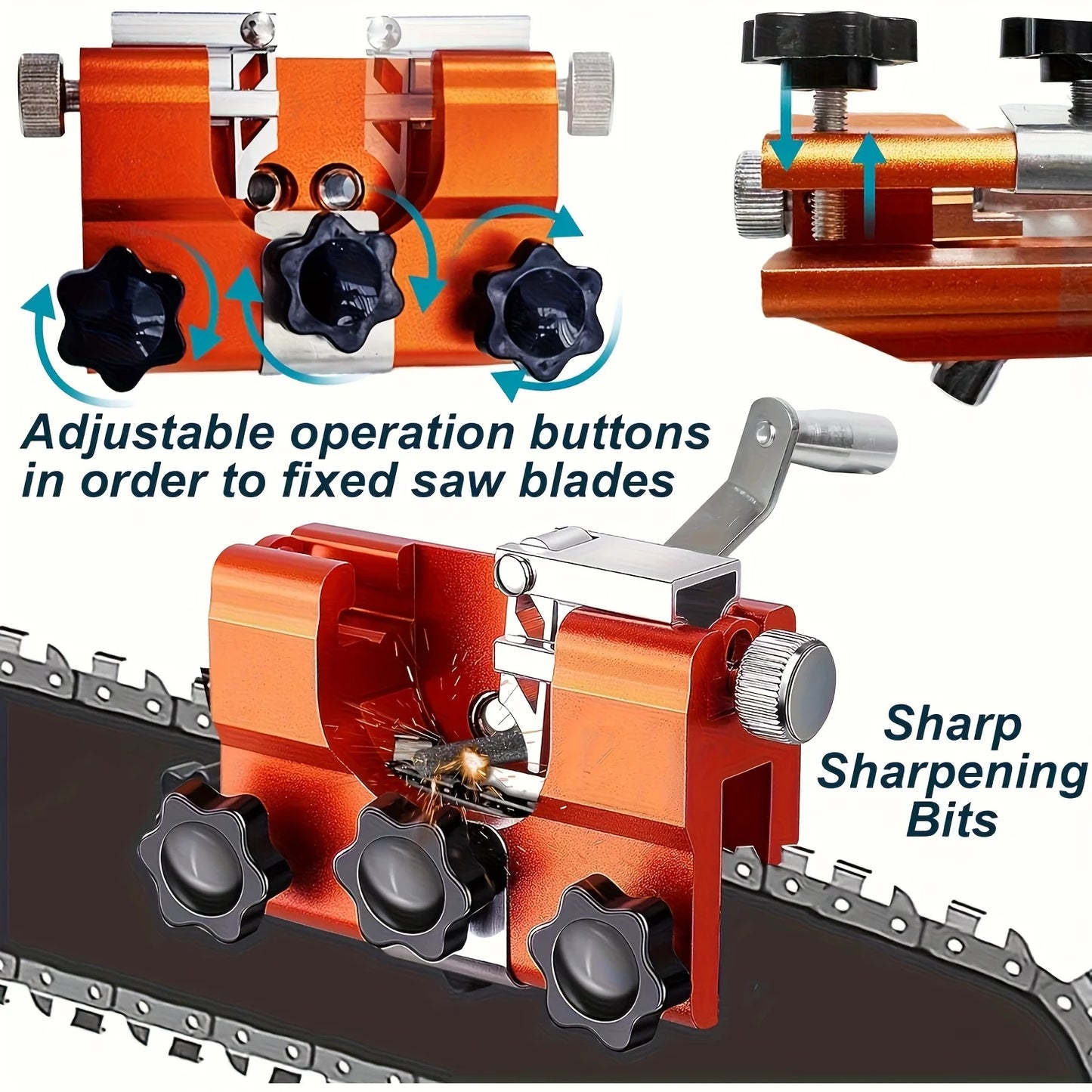 Chainsaw Sharpening Clamp - Portable Hand Chain Grinder Tool