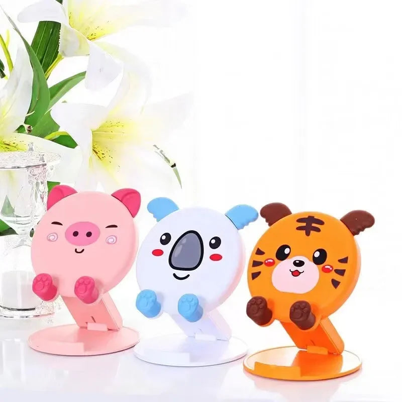 Foldable Cartoon Phone Holder - Adjustable Desktop Tablet Stand