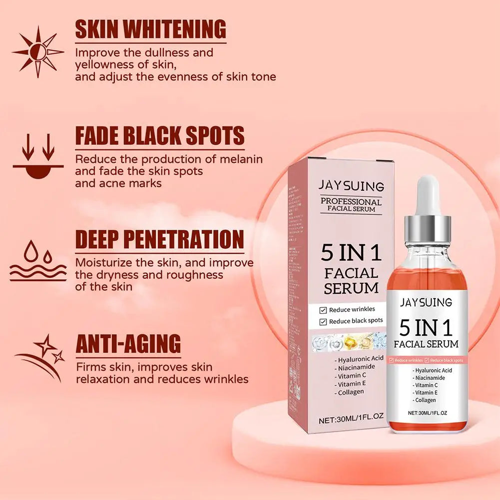 5-in-1 Face Serum - Vitamin C Hyaluronic Acid Skincare Liquid