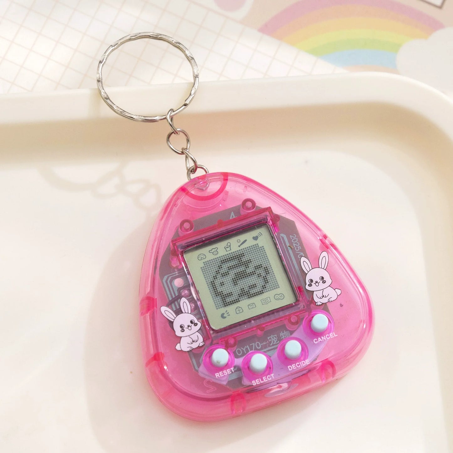 Transparent Virtual Pet Toy - 168-in-1 Nostalgic Digital Game