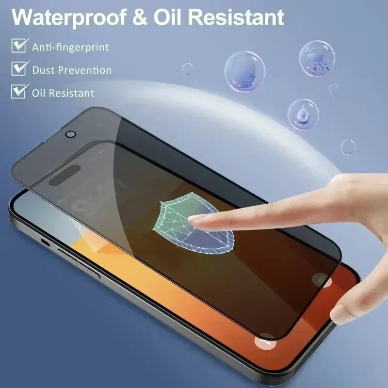 5 Pack Privacy Screen Protectors - Full Cover Anti-Spy iPhone Glass