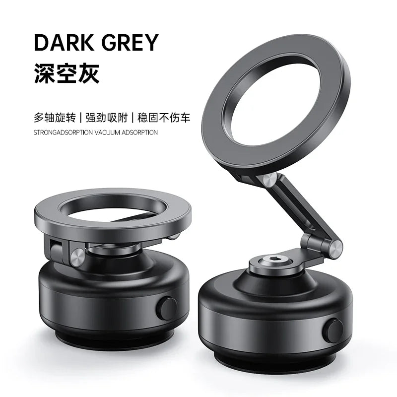 Magnetic Vacuum Car Phone Mount - Foldable 360 Degree Holder