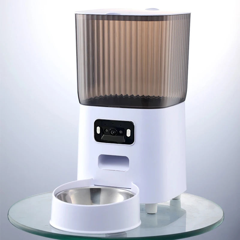 5L Smart Automatic Pet Feeder with Camera and Double Bowls