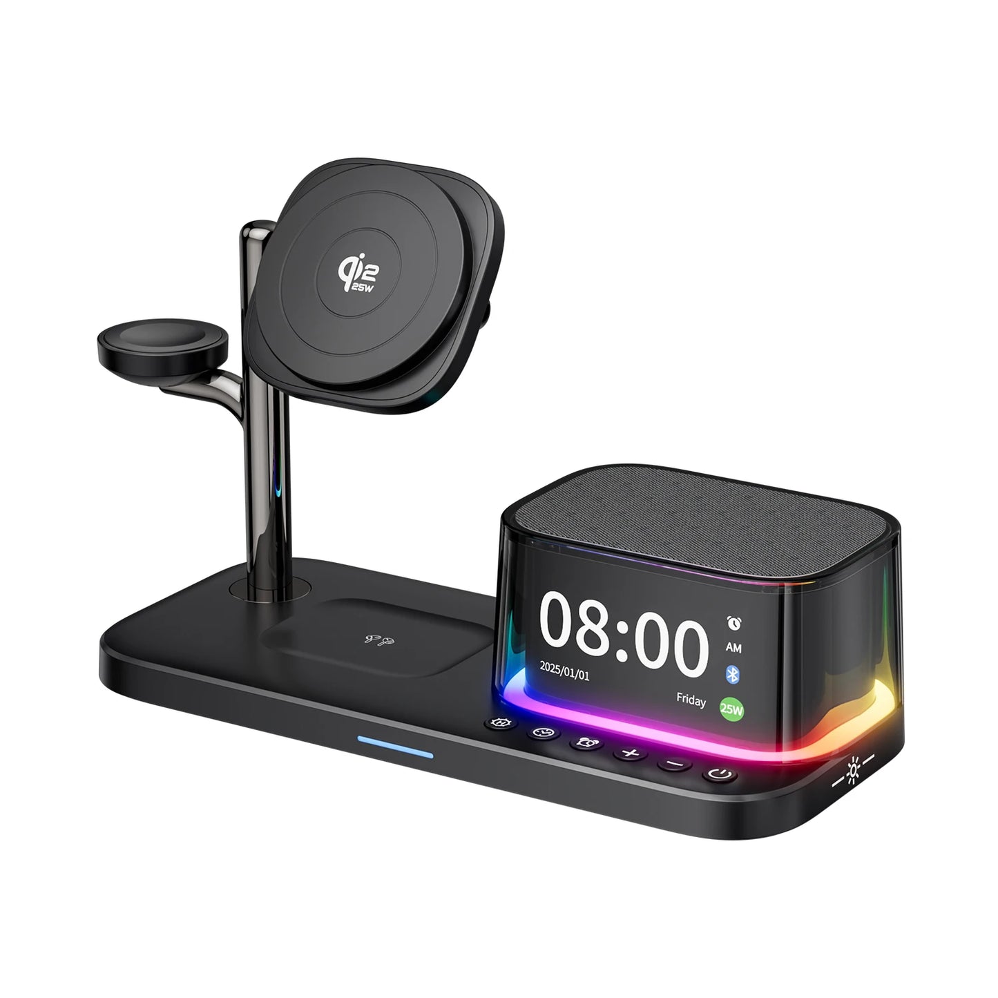 25W Magnetic Wireless Charger Stand - Bluetooth Speaker Dock