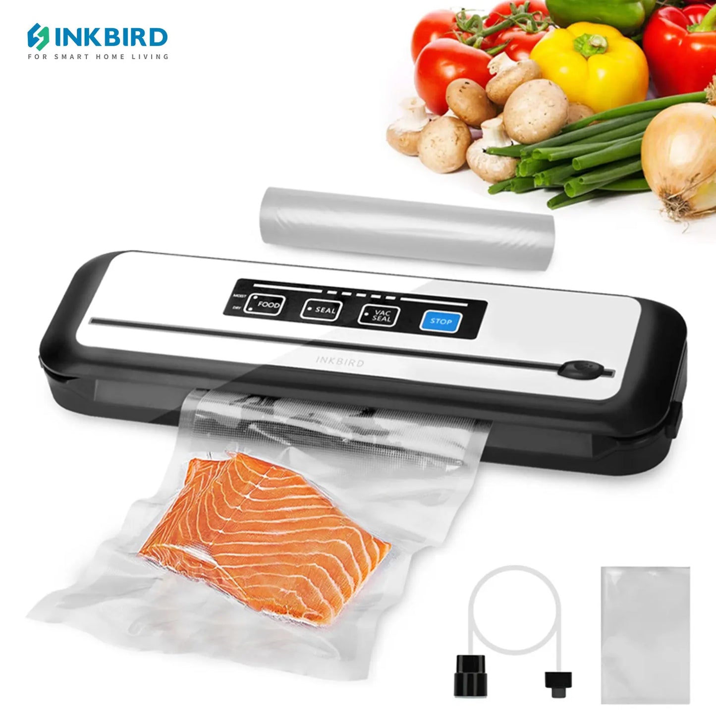 INKBIRD Electric Vacuum Sealer with Starter Kit - 80KPA
